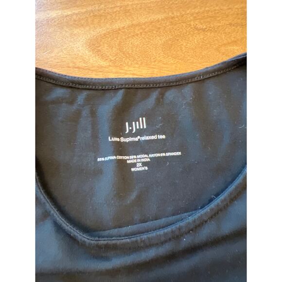 J Jill Luxe Supima Relaxed Tee in Black Women's 2X - Picture 5 of 7